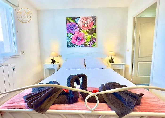 Semesterbostad Les Lauriers -3 Chambres, Climatisation, Terrasse, Jardin, Bbq & Plancha- Sudsejourconciergerie *