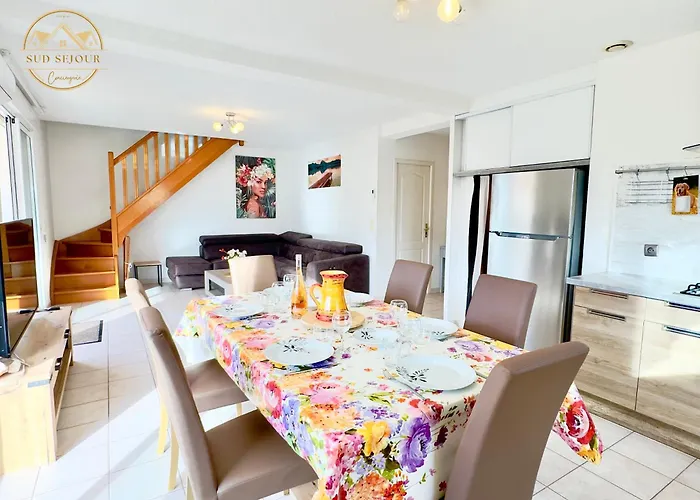 Les Lauriers -3 Chambres, Climatisation, Terrasse, Jardin, Bbq & Plancha- Sudsejourconciergerie Elne