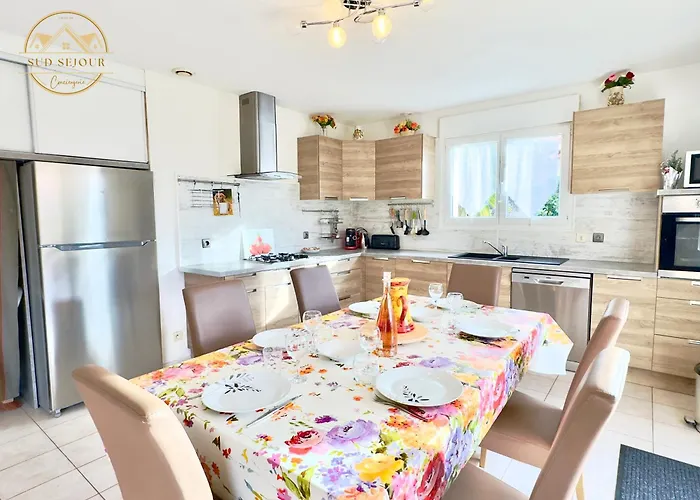 Semesterbostad Les Lauriers -3 Chambres, Climatisation, Terrasse, Jardin, Bbq & Plancha- Sudsejourconciergerie