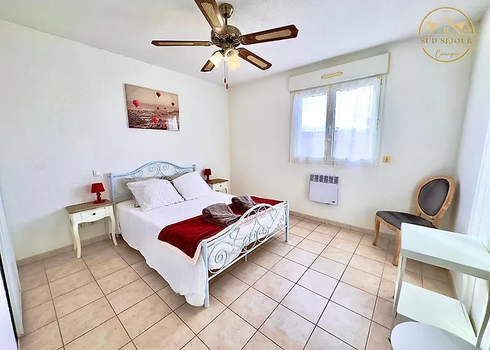 Semesterbostad Les Lauriers -3 Chambres, Climatisation, Terrasse, Jardin, Bbq & Plancha- Sudsejourconciergerie *